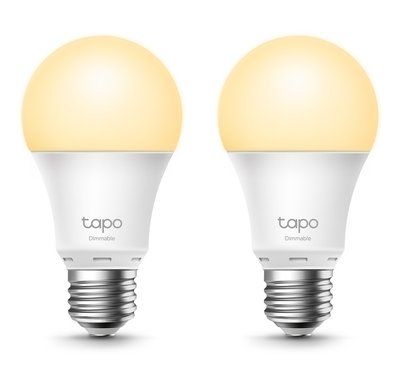 Розумна лампочка TP-Link Tapo L510E, 2 шт, E27, WiFi (2.4 GHz), 8.7 Вт, 806 Лм, 2700K, з можливістю затемнення 277604 фото