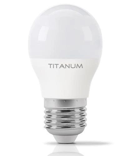 Лампа світлодіодна E27, 6 Вт, 3000K, G45, Titanum, 510 Лм, 220V (TLG4506273) 272314 фото