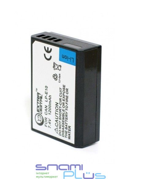 Аккумулятор Canon LP-E10, Extradigital, 1200 mAh / 7.4 V, Li-Ion (BDC2427) 279700 фото