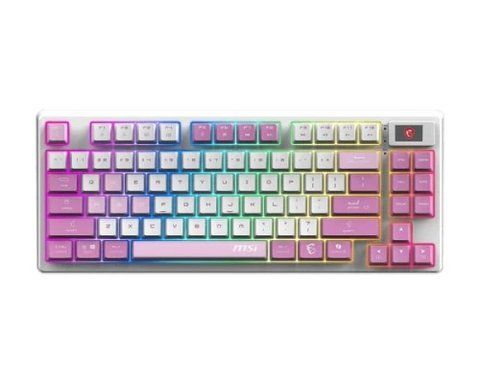 Клавиатура беспроводная MSI FORGE GK600 TKL, White/Violet 317289 фото