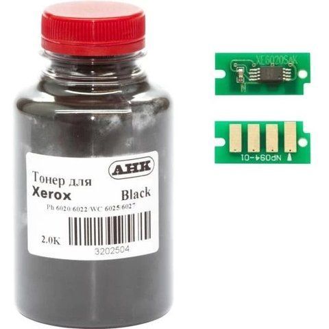 Тонер + чип Xerox Phaser 6020/6022, WorkCentre 6025/6027, Black, 60 г / 2000 копий, AHK (3202499) 283878 фото