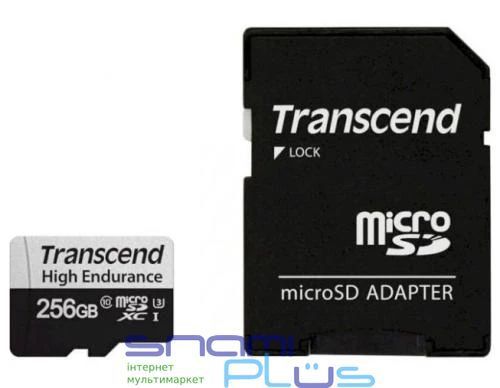 Карта памяти microSDXC, 256Gb, Transcend USD350V, SD адаптер (TS256GUSD350V) 259861 фото