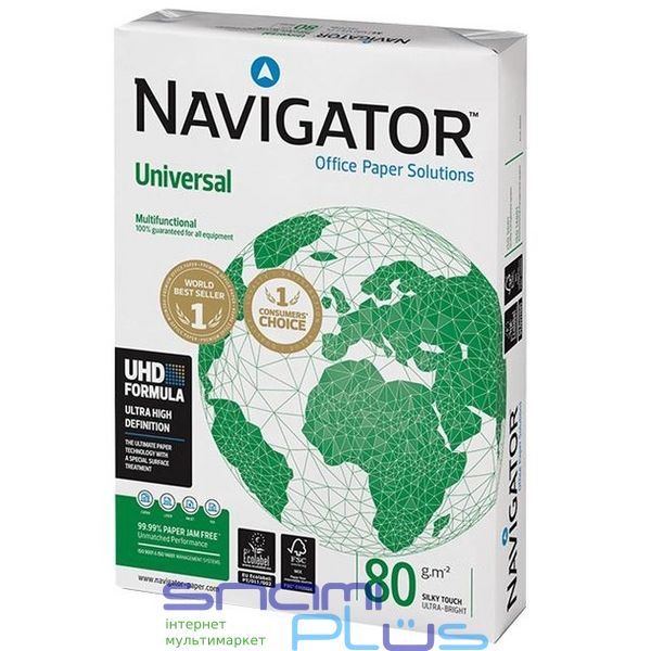 Папір А4 Navigator Universal, 80 г/м², 500 арк, Class C 284876 фото