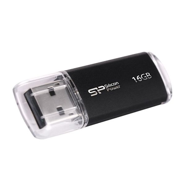USB Flash Drive 16Gb Silicon Power Ultima II Black / 25/20Mbps (SP016GBUF2M01V1K) 22011 фото