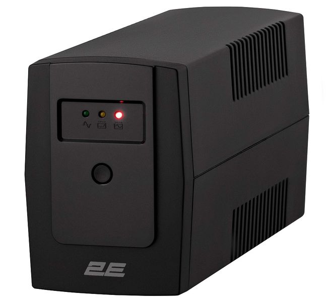 Джерело безперебійного живлення 2E ED650, Black, 650 ВА / 360 Вт, 2xSchuko, 140x100x290 мм, 4.3 кг, акумулятори 1x12V/7Ah (2E-ED650) 264352 фото